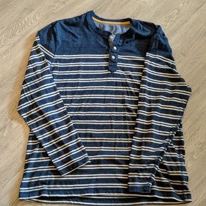 🏷️SALE Club Room Blue and Cream Striped Shirt